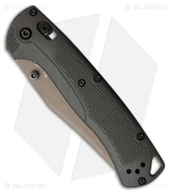 Benchmade Taggedout AXIS-Lock Knife Deep Olive Grivory (3.5" Elmax) 15536TN-02 -Benchmade Shop 15536TN 02 spine large