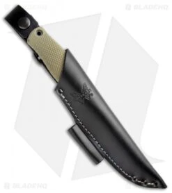 Benchmade 202 Leuku Fixed Blade Knife Ranger Green (5.19" Satin CPM-3V) -Benchmade Shop Benchmade 202 Leuku Ranger Green Satin BHQ 111298 jr sheath