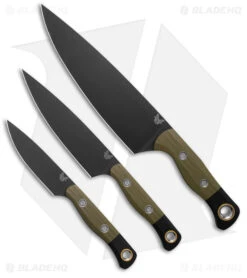 Benchmade 3-Piece Set Kitchen Knives OD Green/Black G-10 4000BK-01