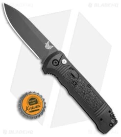 Benchmade 4400BK Casbah Automatic Knife Black Grivory (3.4" Black) -Benchmade Shop Benchmade 4400 Casbah Black Grivory Black 4400BK BHQ 51630 jr bottlecap 2 large