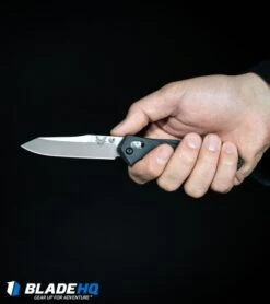 Benchmade 940-2 Osborne AXIS Lock Knife Black G-10 (3.4" Satin) 940-2 -Benchmade Shop Benchmade 940 2 Osborne AXIS Lock Knife Black G 10 Satin 940 2 BHQ 36208 in hand web 2