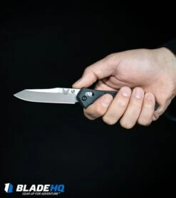 Benchmade 940 Osborne AXIS Lock Knife Black G-10 (3.4" Satin) 940-2 -Benchmade Shop Benchmade 940 2 Osborne AXIS Lock Knife Black G 10 Satin 940 2 BHQ 36208 in hand web large