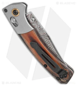Benchmade Artist Series Mini Crooked River Elk AXIS Lock Knife (3.4" SW S30V) -Benchmade Shop Benchmade ARtist Series Mini Crooked River Knife Bull Elk BHQ 174396 jr side