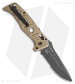 Benchmade Adamas Automatic Knife Desert Tan G-10 (3.8" Gray Serr) 2750SGY-3 -Benchmade Shop Benchmade Adamas Automatic Knife Desert Tan G 10 3.8 Gray Serr 2750SGY 3 BHQ 118567 LS Back