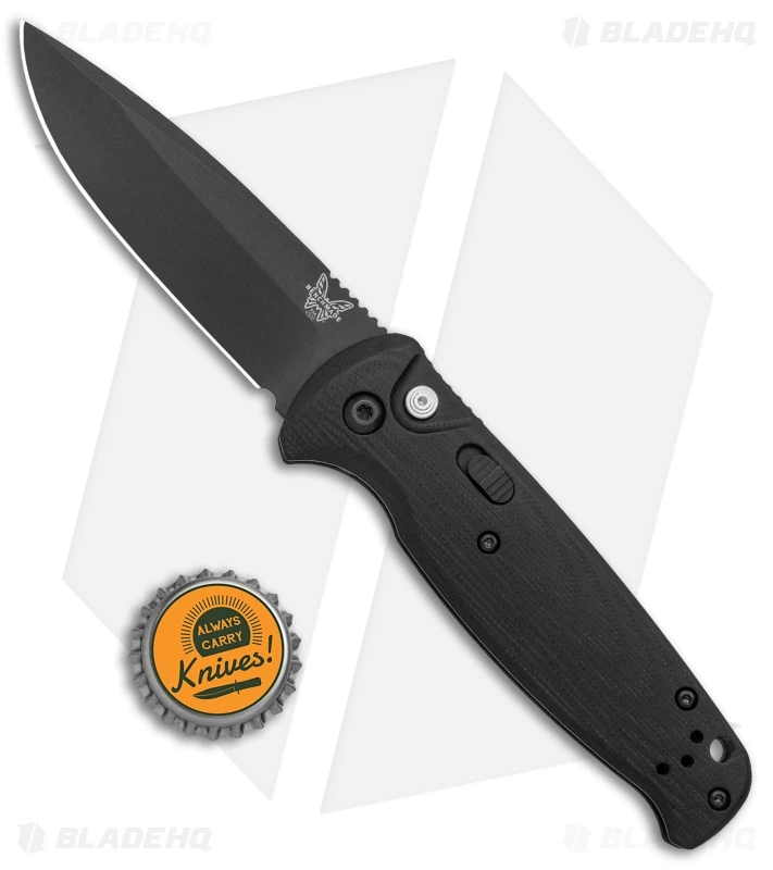 Benchmade CLA Drop Point Automatic Knife Black G-10 (3.4" Black) 4300BK 6 Benchmade CLA Drop Point Automatic Knife Black G-10 (3.4" Black) 4300BK - Image 4