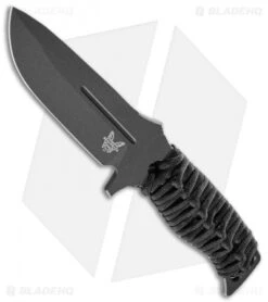 Benchmade Fixed Adamas Fixed Blade Knife Black (4.2" Black) 375BK-1 -Benchmade Shop Benchmade Fixed Adamas Black Paracord Black BHQ 118579 jr