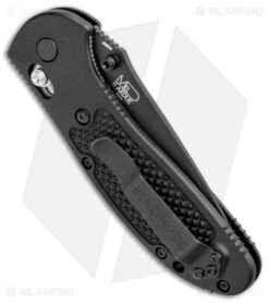 Benchmade Griptilian AXIS Lock Knife Black (3.45" Black Serr) 551SBK-S30V -Benchmade Shop Benchmade Griptilian AXIS Lock Black Black Serr 551SBK S30V BHQ 3333 jr side