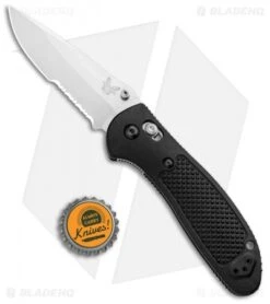 Benchmade Griptilian AXIS Lock Knife (3.45" Satin Serr) 551S-S30V -Benchmade Shop Benchmade Griptilian AXIS Lock Black Satin Serr 551S S30V BHQ 3332 jr bottlecap
