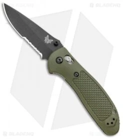 Benchmade Griptilian AXIS Lock Knife Olive Drab (3.45" Black Serr) 551SBKOD-S30V