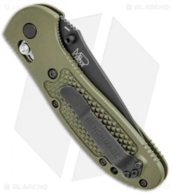 Benchmade Griptilian AXIS Lock Knife Olive Drab (3.45" Black Serr) 551SBKOD-S30V -Benchmade Shop Benchmade Griptilian AXIS Lock Olive Drab Black Serr 551SBKOD S30V BHQ 3335 jr side