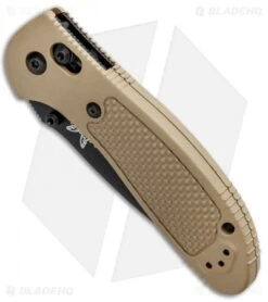 Benchmade Griptilian Tanto AXIS Lock Knife Sand (3.45" Black Serr) 553SBKSN-S30V -Benchmade Shop Benchmade Griptilian Tanto AXIS Lock Sand Black Serr 553SBKSN S30V BHQ 0673 jr spine