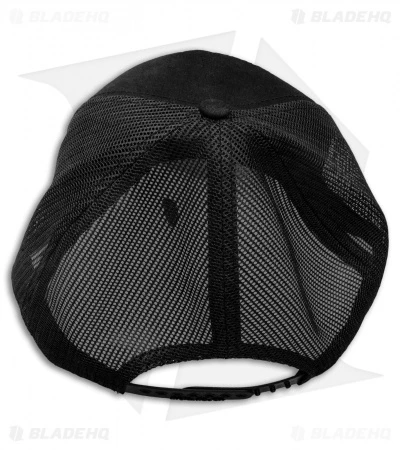 Benchmade Knives Snap Back Mesh 7 Panel Hat W/ Embroidered Logo - Black 5 Benchmade Knives Snap Back Mesh 7 Panel Hat W/ Embroidered Logo - Black - Image 3
