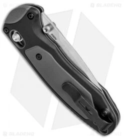 Benchmade 595 Mini Boost AXIS-Assist Knife Black/Gray (3.11" Satin) 8 Benchmade 595 Mini Boost AXIS-Assist Knife Black/Gray (3.11" Satin) -Benchmade Shop Benchmade Mini Boost AXIS Assist Black Gray 595 BHQ 78758 jr side