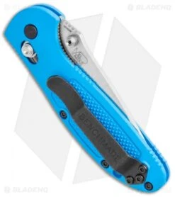 Benchmade Mini Griptilian AXIS Lock Knife Blue (2.91" Satin Serr) 556S-BLU 8 Benchmade Mini Griptilian AXIS Lock Knife Blue (2.91" Satin Serr) 556S-BLU -Benchmade Shop Benchmade Mini Griptilian AXIS Blue Satin Serr 556S BLU BHQ 112491 jr side