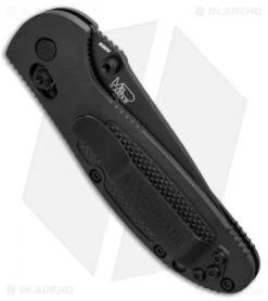 Benchmade Mini Griptilian AXIS Lock Knife Black (2.91" Black Serr) 556SBK-S30V -Benchmade Shop Benchmade Mini Griptilian AXIS Lock Black Black Serr 556SBK S30V BHQ 1417 jr side