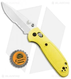 Benchmade Mini Griptilian AXIS Lock Knife Yellow (2.91" Satin Serr) S30V 9 Benchmade Mini Griptilian AXIS Lock Knife Yellow (2.91" Satin Serr) S30V -Benchmade Shop Benchmade Mini Griptilian AXIS Lock Yellow Satin Serr 556S YEL S30V BHQ 2495 jr bottlecap