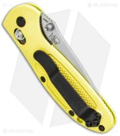 Benchmade Mini Griptilian AXIS Lock Knife Yellow (2.91" Satin Serr) S30V 8 Benchmade Mini Griptilian AXIS Lock Knife Yellow (2.91" Satin Serr) S30V -Benchmade Shop Benchmade Mini Griptilian AXIS Lock Yellow Satin Serr 556S YEL S30V BHQ 2495 jr side
