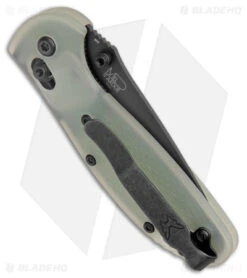 Benchmade Mini Griptilian Limited Edition AXIS Knife Jade G-10 (2.9" Black M4) 8 Benchmade Mini Griptilian Limited Edition AXIS Knife Jade G-10 (2.9" Black M4) -Benchmade Shop Benchmade Mini Griptilian Jade G 10 AXIS Lock Black BHQ 174372 jr side
