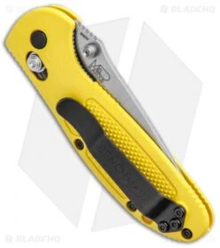Benchmade Mini Griptilian Knife Yellow (2.91" Satin) 556-YEL-S30V 8 Benchmade Mini Griptilian Knife Yellow (2.91" Satin) 556-YEL-S30V -Benchmade Shop Benchmade Mini Griptilian Yellow Satin 556 YEL S30V BHQ 3562 jr side