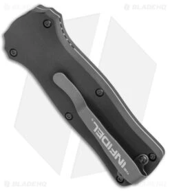 Benchmade Mini Infidel OTF Automatic Knife (3.10" Black) 3350BK -Benchmade Shop Benchmade Mini Infidel OTF Auto Black 3350BK BHQ 4803 jr side large