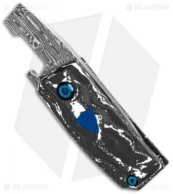 Benchmade Oeser Gold Class Tengu Tool Arctic Storm Fat CF (1.1" Dama) -Benchmade Shop Benchmade Oeser Tengu Tool White Black 1in Damasteel Multi Tool 602 211 BHQ 138208 td side