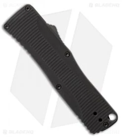 Benchmade Om 4850BK D/A OTF Automatic Knife Black Aluminum (2.5" Black) -Benchmade Shop Benchmade Om 4850BK D A OTF Automatic Knife Black Alum. 2.5 Black BHQ 118577 LS Side
