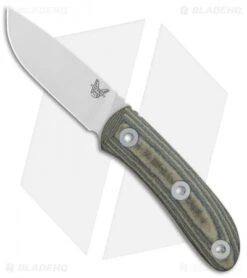 Benchmade Pardue Hunter Fixed Blade Knife OD Green Micarta (3.5" Satin) 15400