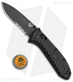 Benchmade 570SBK Presidio II AXIS Lock Folding Knife (3.7" Black Serr) -Benchmade Shop Benchmade Presidio II AXIS Black Serr 570SBK BHQ 51611 jr bottlecap