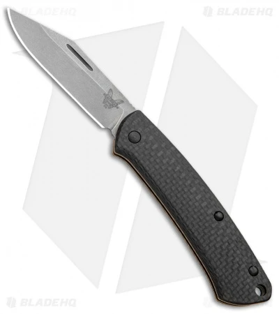 Benchmade Proper Clip Point Slip Joint Knife Carbon Fiber/FDE (2.8" SW) 318-2 3 Benchmade Proper Clip Point Slip Joint Knife Carbon Fiber/FDE (2.8" SW) 318-2