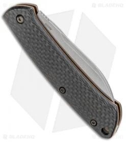 Benchmade Proper Sheepsfoot Slip Joint Knife Carbon Fiber/FDE (2.8" SW) 319-2 -Benchmade Shop Benchmade Proper Sheepsfoot SJ CF FDE SW 319 2 BHQ 97554 jr side