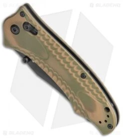 Benchmade Rift 950BK-1802 Limited Edition Knife OD/ Tan G-10 (3.67" Black) -Benchmade Shop Benchmade Rift 950BK 1802 Limited Edition OD Tan G 10 BHQ 121753 jr spine