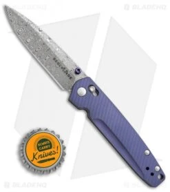 Benchmade Valet Gold Class AXIS Lock Knife Blue-Violet Ti (Damascus) 485-171 -Benchmade Shop Benchmade Valet Gold Class blue violet ti damascus 485 171 BHQ 51600 er size