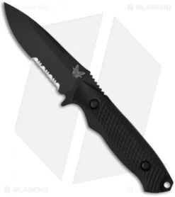 Benchmade Nim Cub II Knife 147SBK Drop Point Fixed Blade (3.5" Black Serr)
