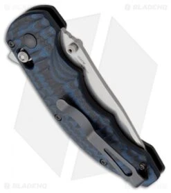 Benchmade Ball Flipper Axis Lock Knife Black/Blue G-10 (3.18" Satin) 300-1 -Benchmade Shop benchmade 300 1 ball axis flip thumb stud folder plain side 2