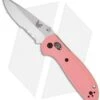 Benchmade Mini Griptilian AXIS Lock Knife Pink (2.91" Satin Serr) 556S-PNK-154CM -Benchmade Shop benchmade 556s pnk mini griptilian