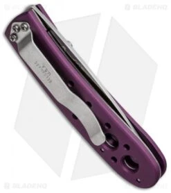 Vintage Benchmade Leopard 612S-PUR Liner Lock Knife (3.0" Satin Serr) -Benchmade Shop benchmade 612s pur side cm