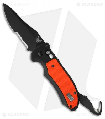 Benchmade 9170SBK-ORG Triage Knife Orange Axis Automatic (3.58" Black Serr) 3 Benchmade 9170SBK-ORG Triage Knife Orange Axis Automatic (3.58" Black Serr)