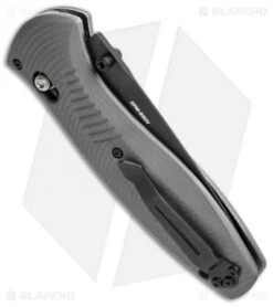 Benchmade Barrage AXIS-Assist Knife Gray G-10 (3.6" Black Serr) 580SBK-2 -Benchmade Shop benchmade barrage 580sbk 2 side cm