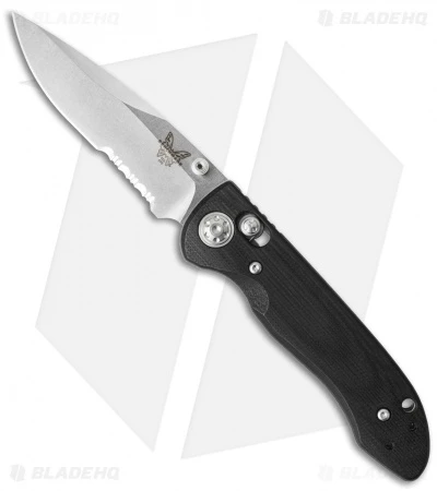 Benchmade Foray AXIS Lock Knife Black G-10 (3.24" Satin Serr) 698S 3 Benchmade Foray AXIS Lock Knife Black G-10 (3.24" Satin Serr) 698S