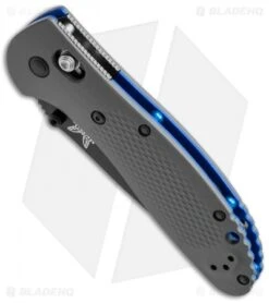Benchmade Griptilian AXIS Lock Knife Gray/Blue G-10 (3.45" Black Serr) 551SBK-1 -Benchmade Shop benchmade griptilian 551sbk 1 bottom cm