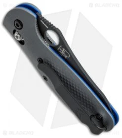 Benchmade Mini Griptilian AXIS Lock Knife Gray/Blue G-10 (2.91" Black) 555BK-1 -Benchmade Shop benchmade mini griptialian 555bk 1 side cm